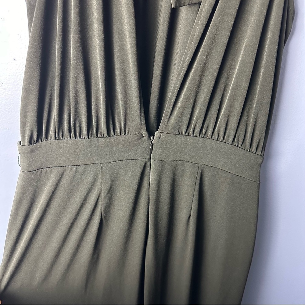 New York and Company Stretch Black Open Back Halter Jumpsuit - Picture 4 of 9